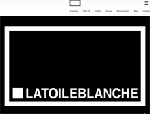 Tablet Screenshot of latoileblanche.org
